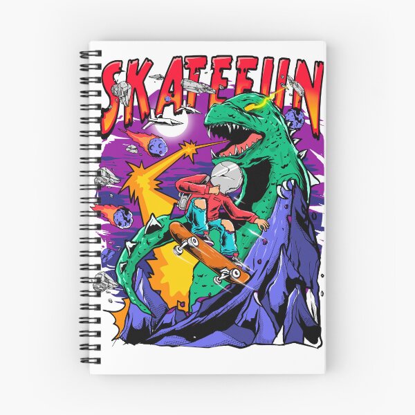 Item preview, skateboarding on a planet against godzilla designed and sold by sanwr.