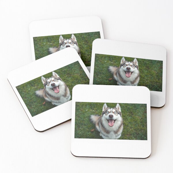 Item preview, Blue‑Eyed Husky Portrait on Grass designed and sold by ZolaDesings.