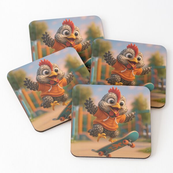 Item preview, Skater Plymouth Rock Chicken designed and sold by Sillytoe.
