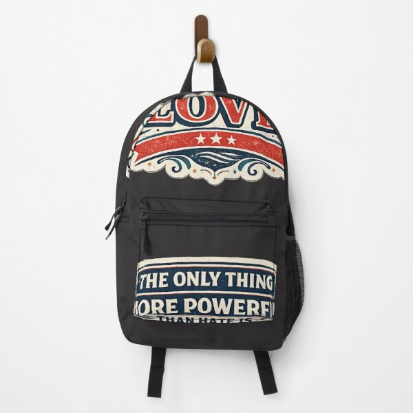 Item preview, The Only Thing More Powerful Than Hate Is Love – Vintage Retro Quote Sticker designed and sold by RedVista.