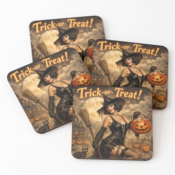 Item preview, Moonlit Mischief: Trick-or-Treat Enchantress designed and sold by Edenglow Prints & Peculiars.