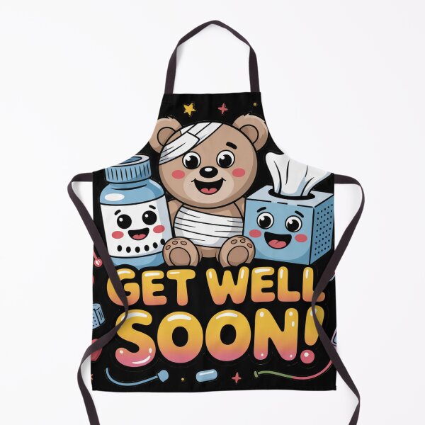 Item preview, Cute Bandaged Teddy Bear Get Well Soon - Adorable Medical Friends Cartoon designed and sold by Midnight Veil Designs.