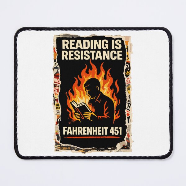 Item preview, Reading is resistance. Farenheit 451 - Ray Bradbury 2 designed and sold by storelibertys.