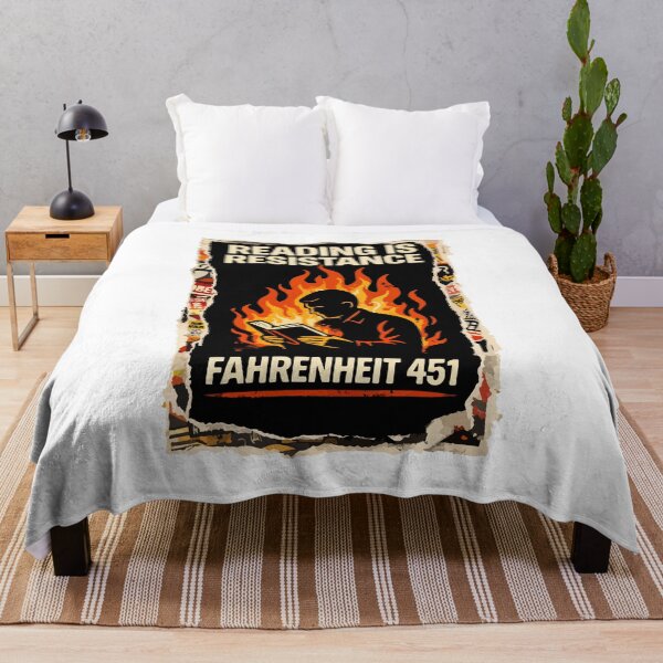 Item preview, Reading is resistance. Farenheit 451 - Ray Bradbury 2 designed and sold by storelibertys.