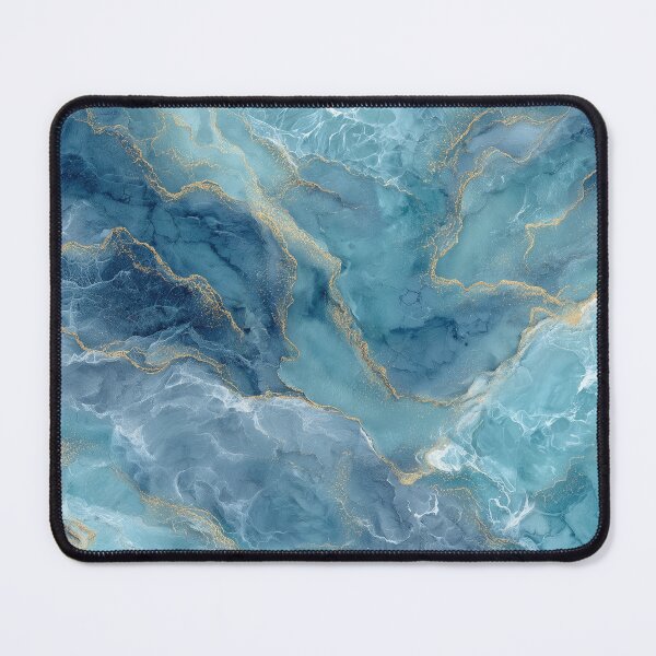 Item preview, Aquamarine marble with gold veins designed and sold by Letteraddicted.