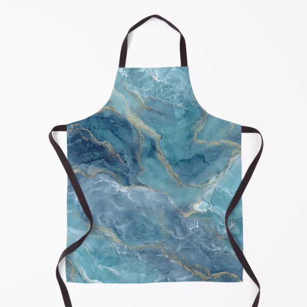 Item preview, Aquamarine marble with gold veins designed and sold by Letteraddicted.