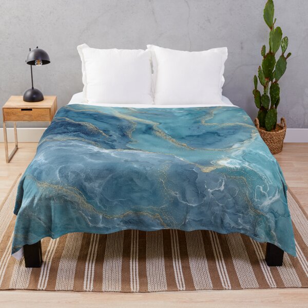 Item preview, Aquamarine marble with gold veins designed and sold by Letteraddicted.