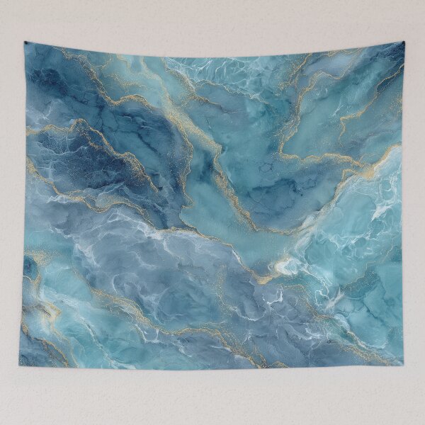 Item preview, Aquamarine marble with gold veins designed and sold by Letteraddicted.