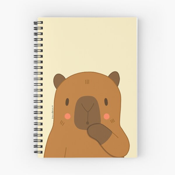 Item preview, Cute Surprised Capybara Face designed and sold by julianamotzko.