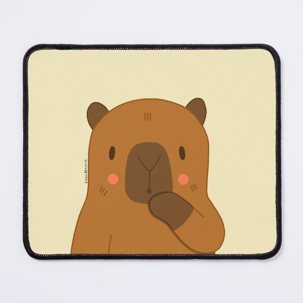 Item preview, Cute Surprised Capybara Face designed and sold by julianamotzko.