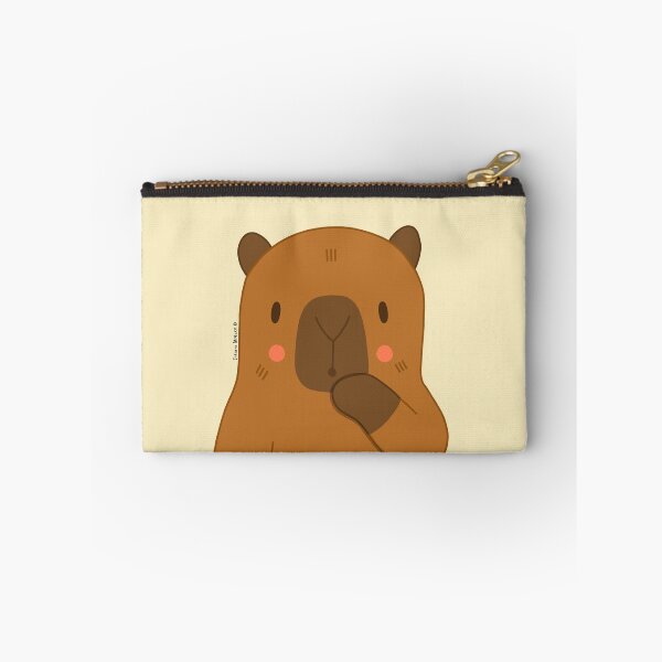 Item preview, Cute Surprised Capybara Face designed and sold by julianamotzko.