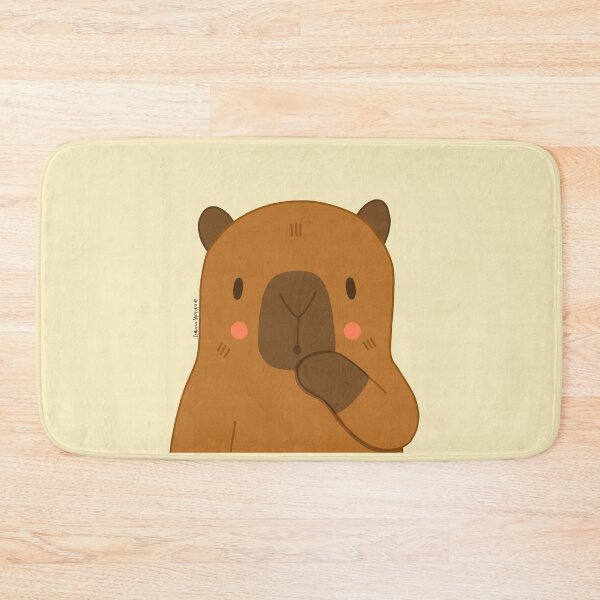 Item preview, Cute Surprised Capybara Face designed and sold by julianamotzko.