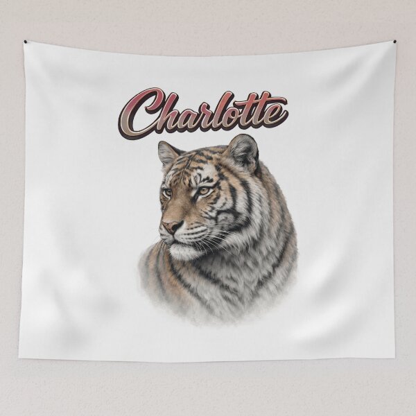 Item preview, Charlotte Tiger Zodiac — Courage, Strength and Power of the Chinese Tiger designed and sold by AlexLineArt.