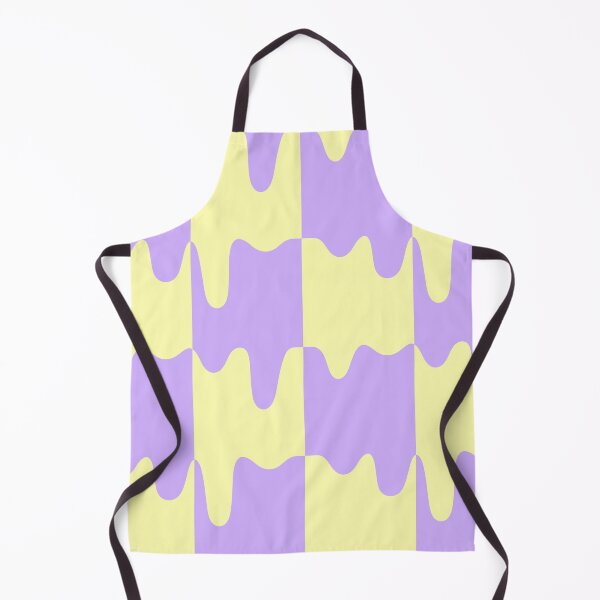 Item preview, Lavender and Lemon groovy checkerboard drip melt pattern designed and sold by ButterflyKissCollab.