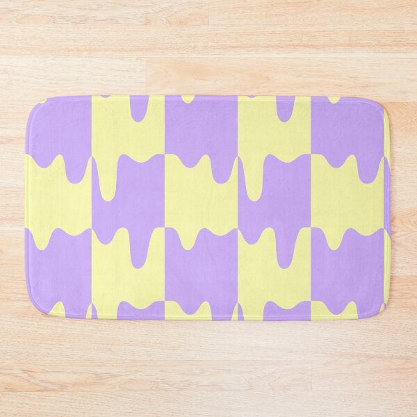Item preview, Lavender and Lemon groovy checkerboard drip melt pattern  designed and sold by ButterflyKissCollab.