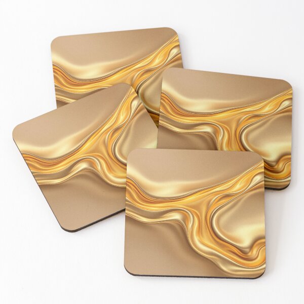 Item preview, Liquid Gold Waves Abstract Luxury Modern Art On designed and sold by DesigntshirtWB.
