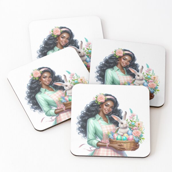 Item preview, Easter black woman design, Easter Afro Girl, Cute black girl, Spring Easter Sublimation. designed and sold by gabrielakrall.