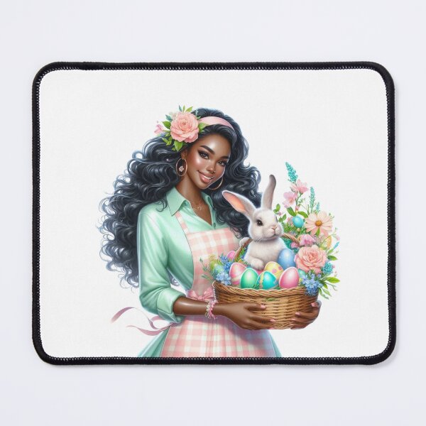 Item preview, Easter black woman design, Easter Afro Girl, Cute black girl, Spring Easter Sublimation. designed and sold by gabrielakrall.