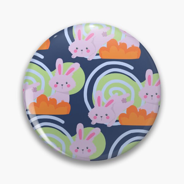 Item preview, Kawaii Pink Bunny Garden Pastel Swirl Pattern designed and sold by ChathuStrokes.