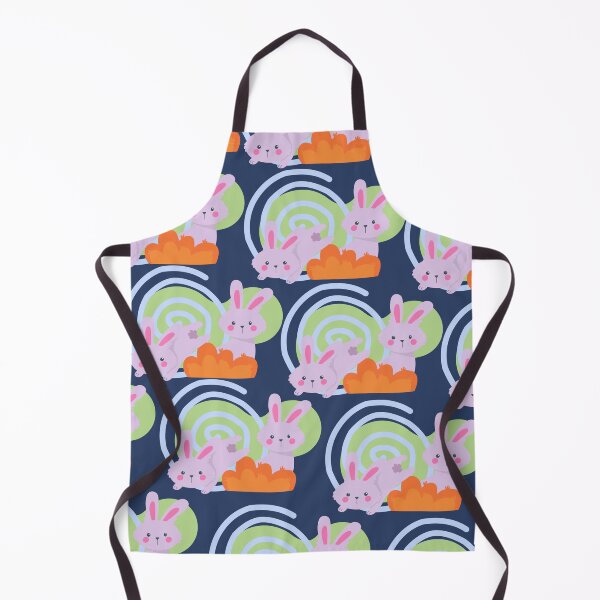 Item preview, Kawaii Pink Bunny Garden Pastel Swirl Pattern designed and sold by ChathuStrokes.