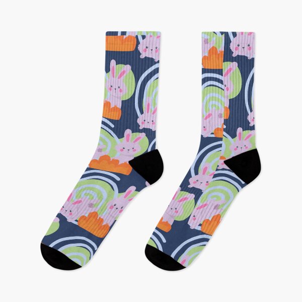 Item preview, Kawaii Pink Bunny Garden Pastel Swirl Pattern designed and sold by ChathuStrokes.