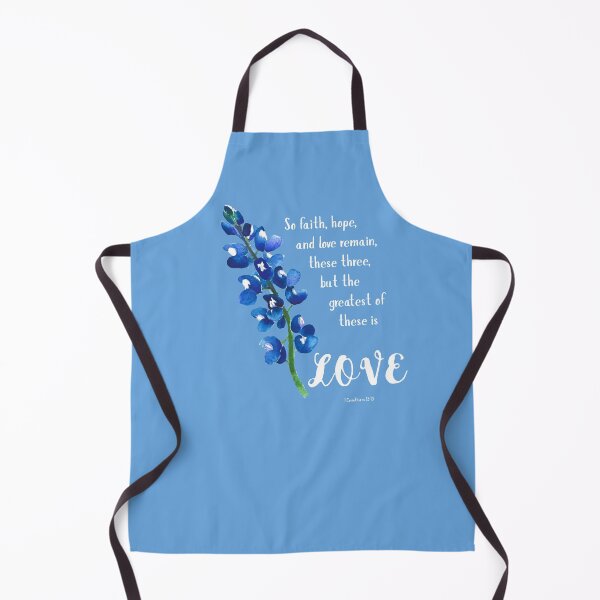Item preview, Bible Verse 1 Corinthians 13:13 Watercolor Bluebonnet 2 designed and sold by boldtvillemayor.