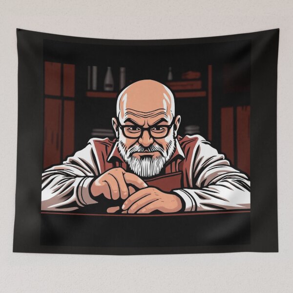 Item preview, serious old man illustration designed and sold by tim tal.