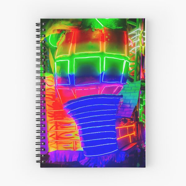 Item preview, Colorful Neon Carnival Float With Bright LED Lights and Abstract Glowing Design at Night designed and sold by Nmallia.