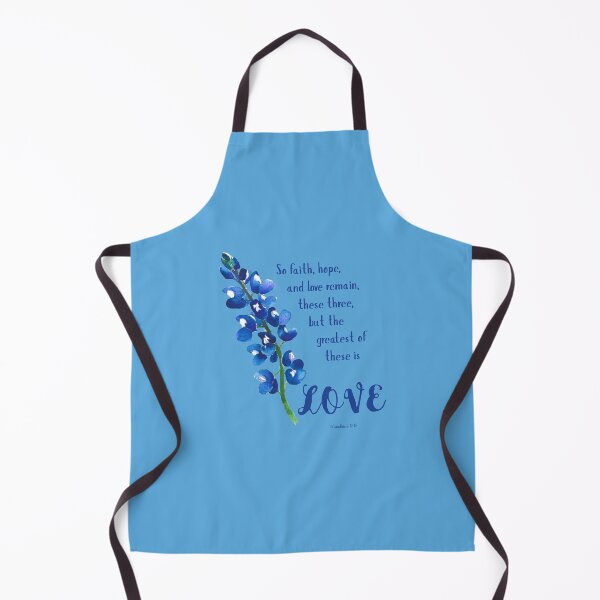 Item preview, Bible Verse 1 Corinthians 13:13 Watercolor Bluebonnet 1 designed and sold by boldtvillemayor.