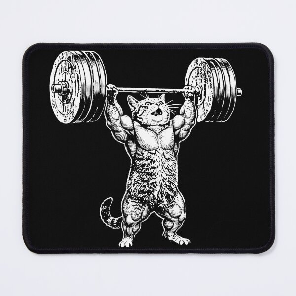 Item preview, Funny Cat Gym Shirt Cat Workout T Shirt Funny Deadlift Cat Meme Gym Pump Cover Workout Tee designed and sold by LessIsLoud.