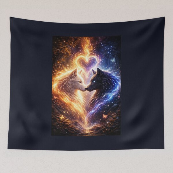 Item preview, Wolf Soulmates – Twin Flame Energy designed and sold by GeoWild Designs.