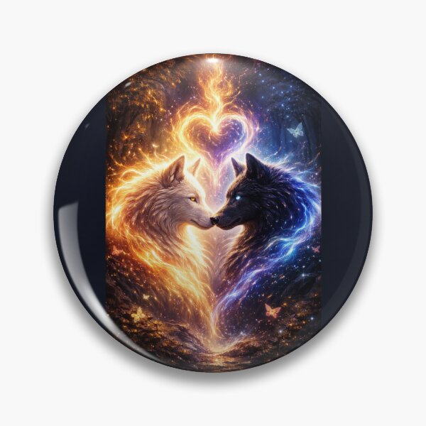 Item preview, Wolf Soulmates – Twin Flame Energy designed and sold by GeoWild Designs.
