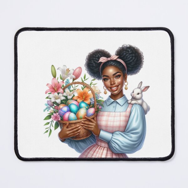 Item preview, Easter black woman design, Easter Afro Girl, Cute black girl, Spring Easter Sublimation. designed and sold by gabrielakrall.