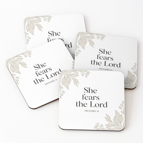 Item preview, She Fears the Lord Christian Sticker – Proverbs 31 Minimal Feminine Design designed and sold by Illustrated Faith.