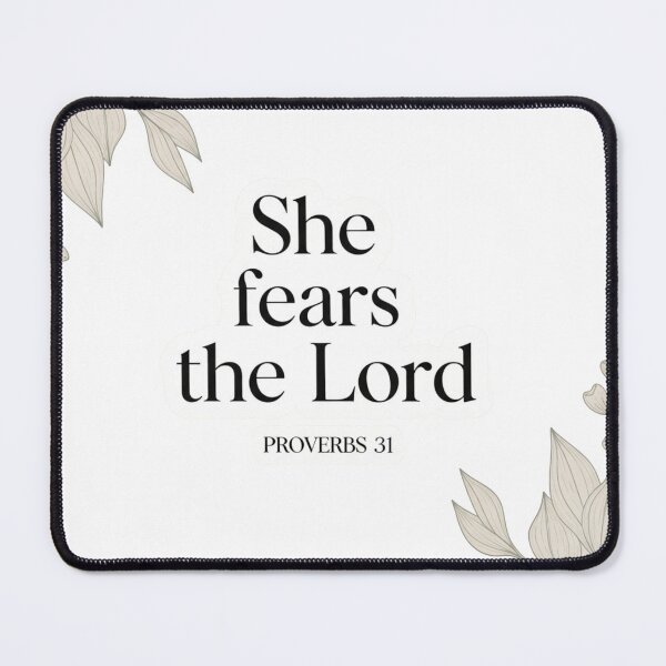 Item preview, She Fears the Lord Christian Sticker – Proverbs 31 Minimal Feminine Design designed and sold by Illustrated Faith.