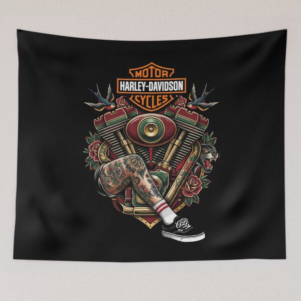 Item preview, Harley Davidson Eagle Emblem Custom Motorcycle Artwork designed and sold by enzoade.