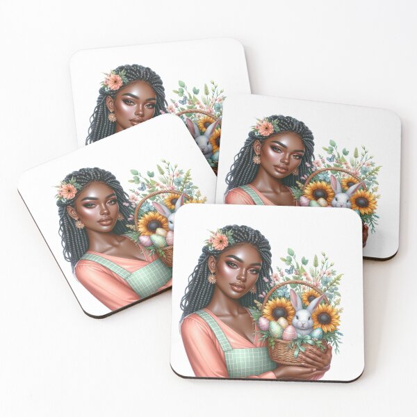 Item preview, Easter black woman design, Easter Afro Girl, Cute black girl, Spring Easter Sublimation. designed and sold by gabrielakrall.