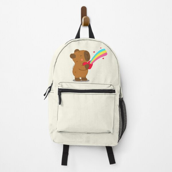 Item preview, Capybara with heart and rainbow designed and sold by julianamotzko.