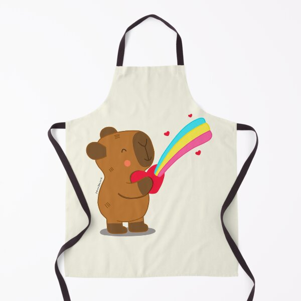 Item preview, Capybara with heart and rainbow designed and sold by julianamotzko.