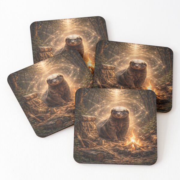 Item preview, Honey Badger Bushcraft Spirit Guide – Survival Wildlife Art designed and sold by GeoWild Designs.