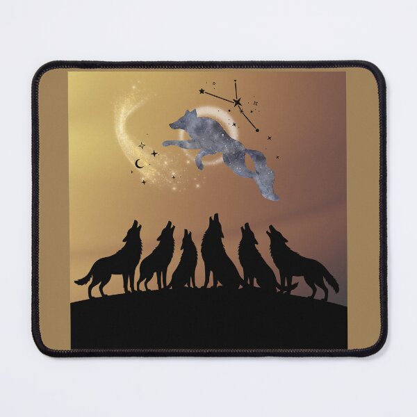 Item preview, Wolf Constellation – Celestial Howl Under the Night Sky designed and sold by GeoWild Designs.