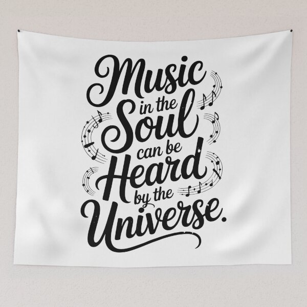 Item preview, Music in the Soul Can Be Heard by the Universe – Inspirational Music Quote designed and sold by TipTop GFX.