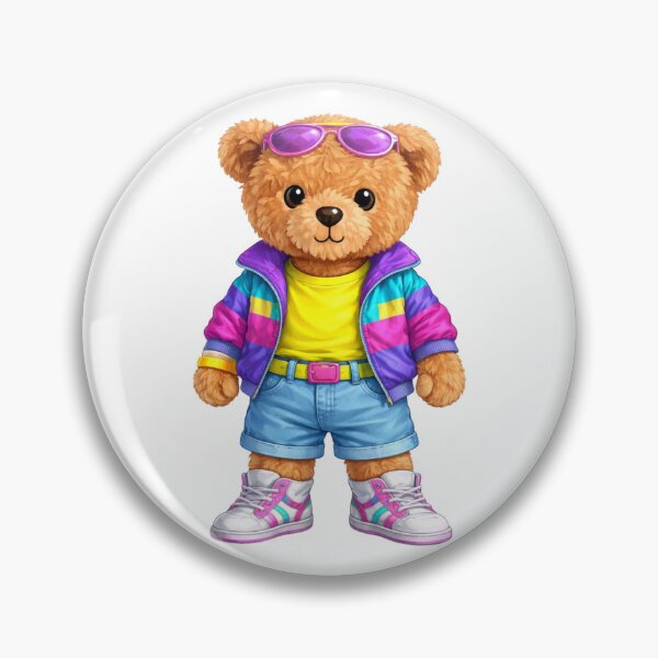 Item preview, Retro 90s Windbreaker Teddy Bear - Cute Vintage Aesthetic Art ? designed and sold by CuteBear87.