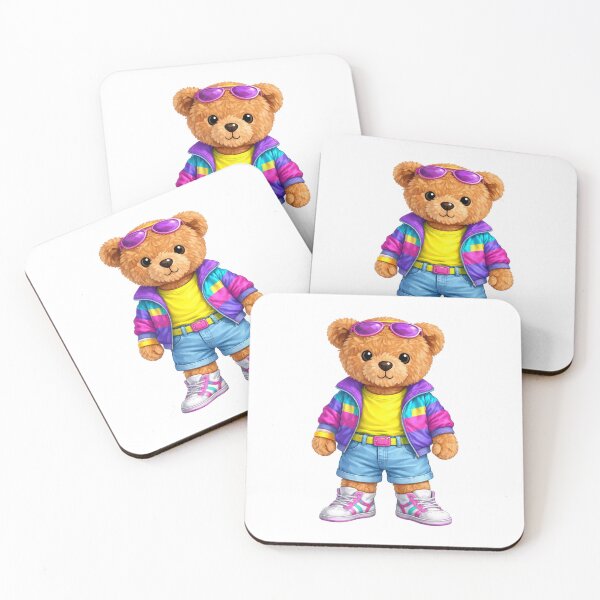 Item preview, Retro 90s Windbreaker Teddy Bear - Cute Vintage Aesthetic Art ? designed and sold by CuteBear87.