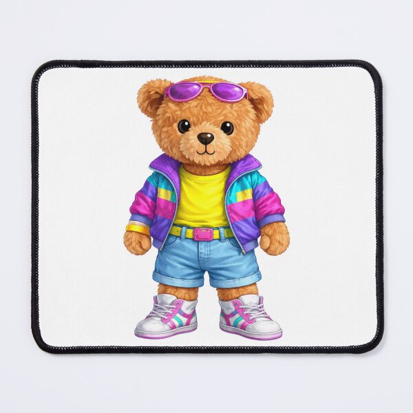 Item preview, Retro 90s Windbreaker Teddy Bear - Cute Vintage Aesthetic Art ? designed and sold by CuteBear87.
