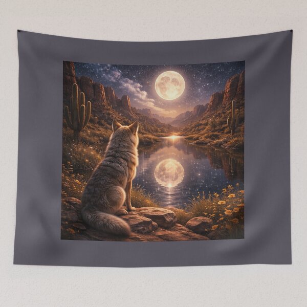 Item preview, Coyote – The Watcher | Reflections of the Wild designed and sold by GeoWild Designs.