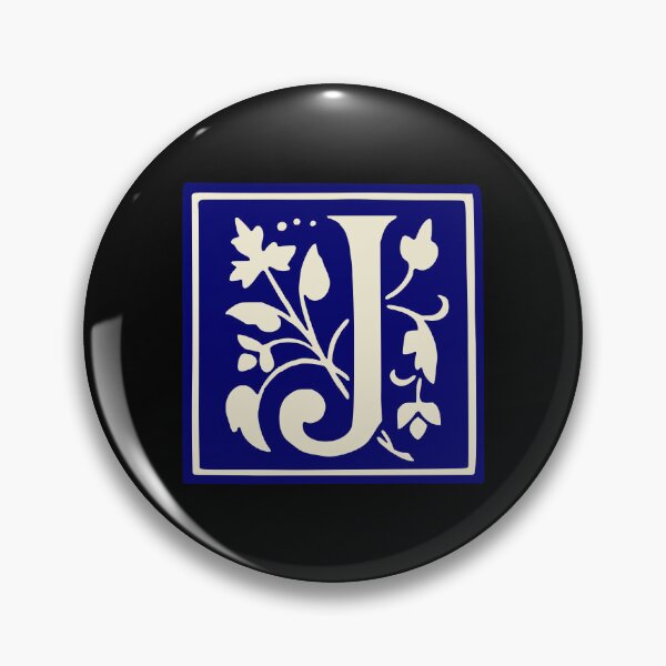 Item preview, Vintage Letter J Monogram Initials Blue designed and sold by Jeallan Designs.