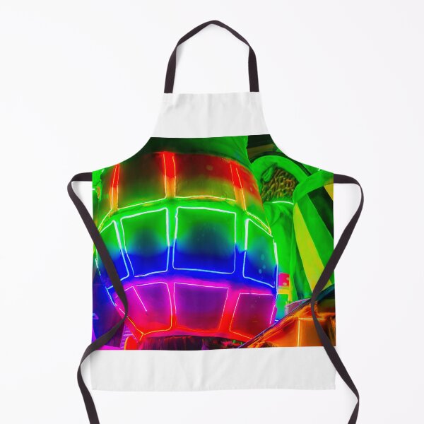 Item preview, Colorful Neon Carnival Float With Bright Lights and Abstract Shapes at Night Parade Celebration designed and sold by Nmallia.
