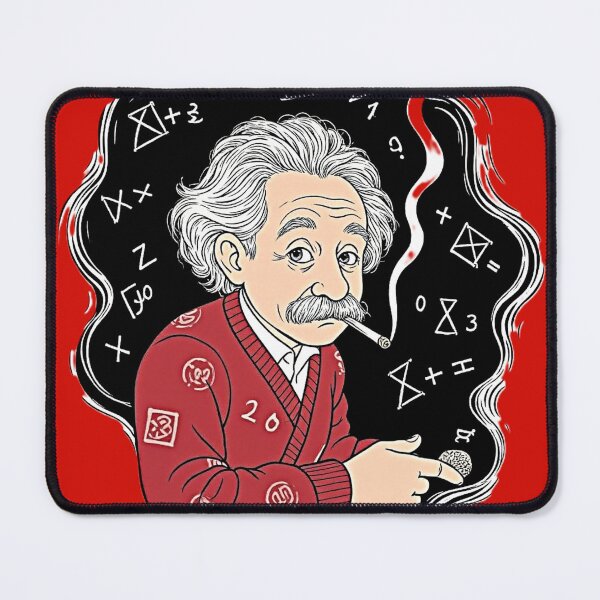 Item preview, Albert Einstein Cartoon – Math Genius Art designed and sold by Dark-Circuit-Haven.