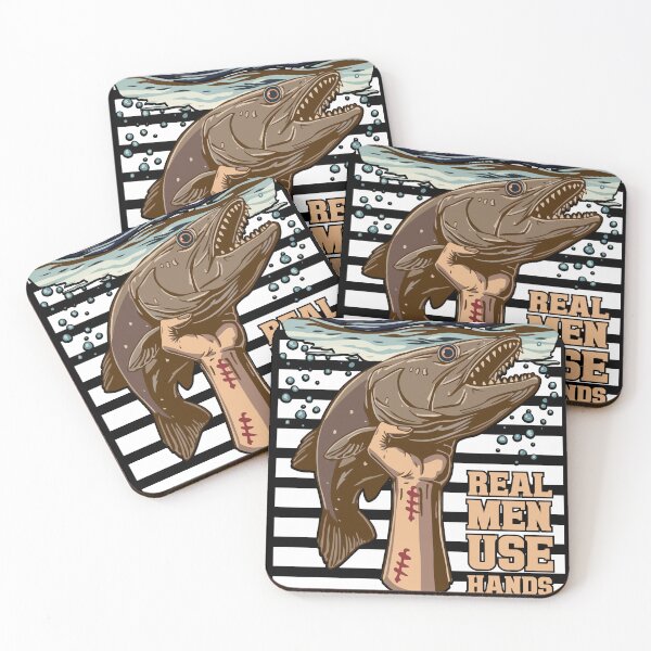 Item preview, Real Men Use Hands Funny Catfish Noodling designed and sold by Stag Prime Shop.